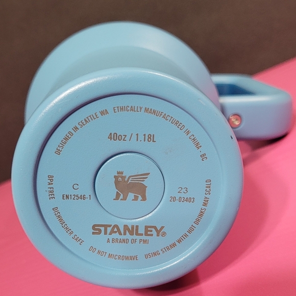 Stanley Light Blue 40 Oz Travel Mug with Straw - Picture 3 of 5